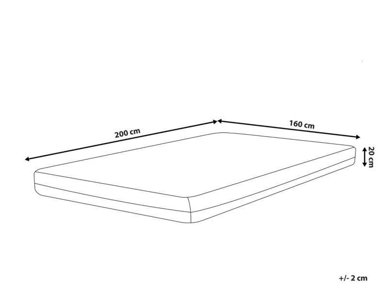 Materac memory foam Glee Twardy 160 x 200 cm 1 szt.