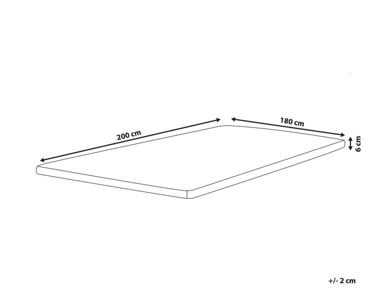Materac nawierzchniowy topper żelowy piankowy 180 x 200 cm Frosty 1 szt.