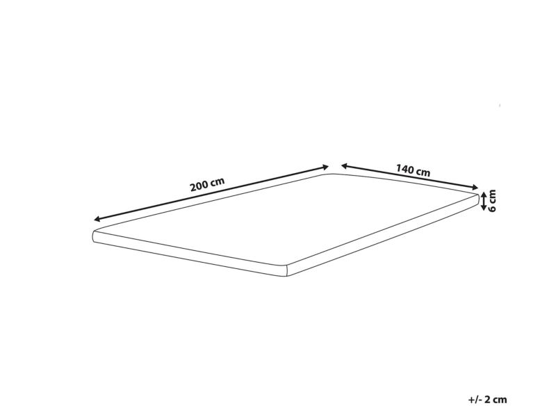 Materac nawierzchniowy topper lateksowy piankowy 140 x 200 cm Gracious 1 szt.