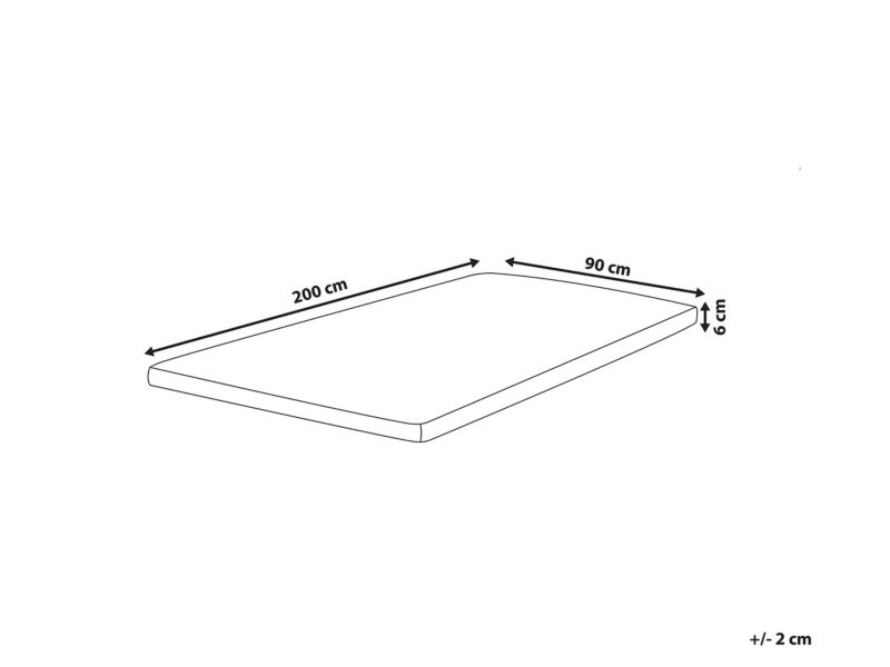 Materac nawierzchniowy topper piankowy 90 x 200 cm Calm 1 szt.