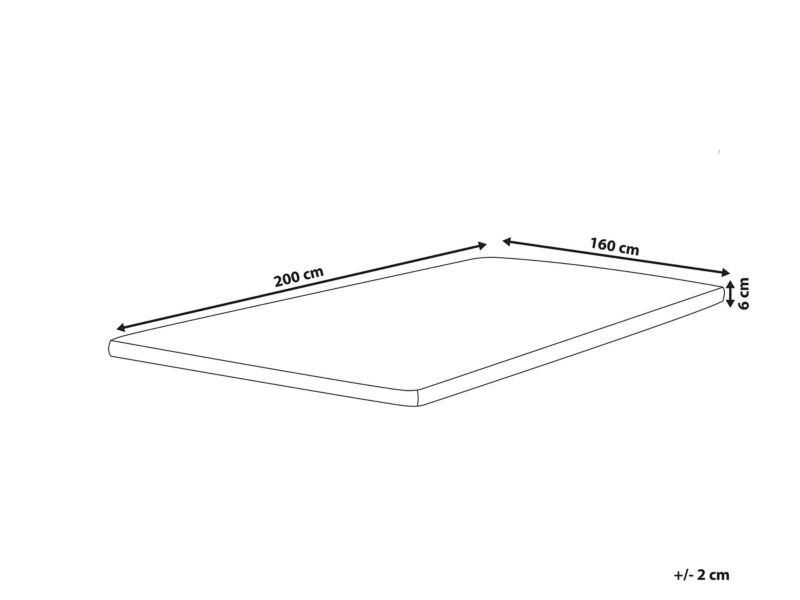 Materac nawierzchniowy topper termoelastyczny 160 x 200 cm Dazzel 1 szt.