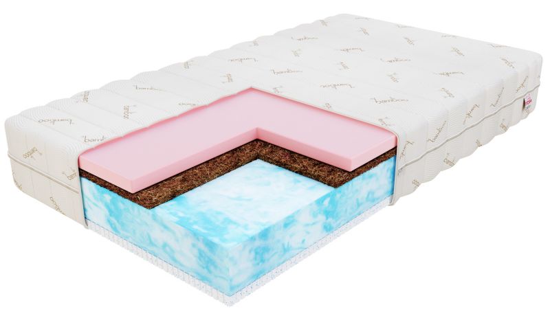 Materac piankowy FDM ERGO 120x200 pianka termoplastyczna, pianka BIO FOAM, wkład kokosowy i lateks 1 szt.