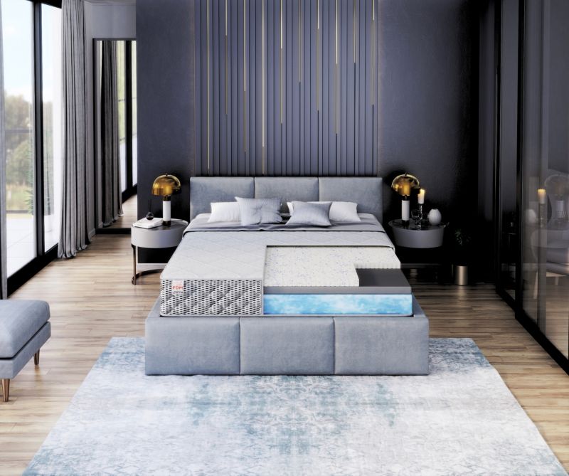 Materac piankowy FDM MODERNOS 180x200 kombinacja pianek i lateksu OCEAN BLUE GEL 1 szt.