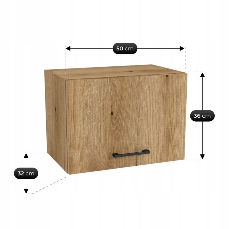Meble Mebel Elite Modern 170 Kuchenne Zestaw Mebli Na Wymiar Modułowe Czarny/Dąb Evoke 1 szt