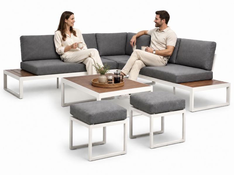 Meble Ogrodowe Corciano San Diego Narożnik Aluminium Zestaw Mebli 1szt.