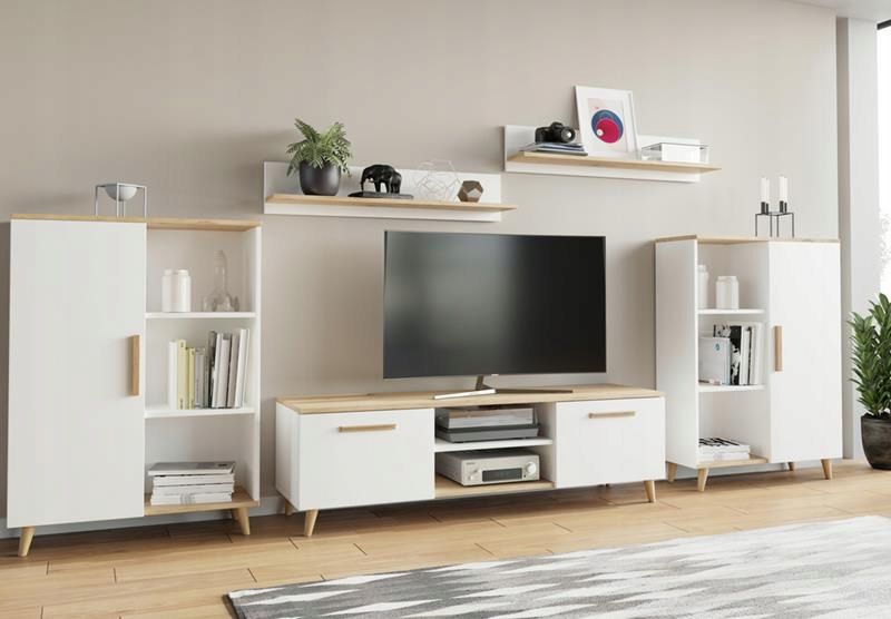 Meblościanka Matkam OSLO 2 Per artisan-biały 1 szt.