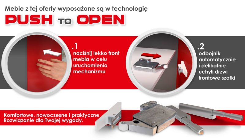 Meblościanka MIRJAN 24 Deromi II czarny marmur 1 kpl.