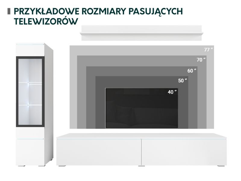 Meblościanka MIRJAN 24 Vera I czarny grafit 1 kpl.