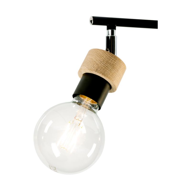 Metalowa Lampa Sufitowa SPOT Light 2xE27 Max.25W Dąb Olejowany FSC, Polski Producent, 1 szt.