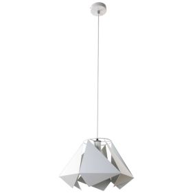 Metalowa Lampa Wisząca SPOT Light  1xE27 Max.60W Biały Klosz, Polski Producent, 1 szt.