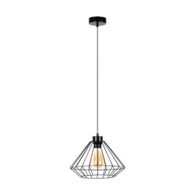 Metalowa Lampa Wisząca SPOT Light 1xE27 Max.60W Czarny Klosz, Polski Producent, 1 szt.