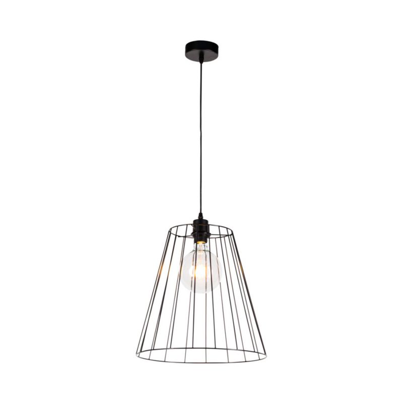 Metalowa Lampa Wisząca SPOT Light Swan 1xE27 Max.60W Czarny Klosz, Polski Producent, 1 szt.
