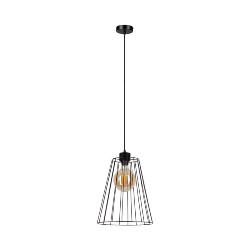 Metalowa Lampa Wisząca SPOT Light Swan 1xE27 Max.60W Czarny Klosz, Polski Producent, 1 szt.