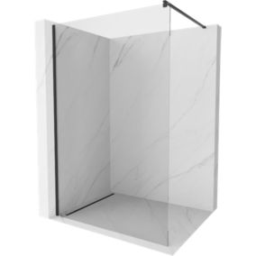 Mexen Kioto ścianka prysznicowa Walk-in 110 x 200 cm, transparent 8 mm, czarna - 800-110-101-70-00