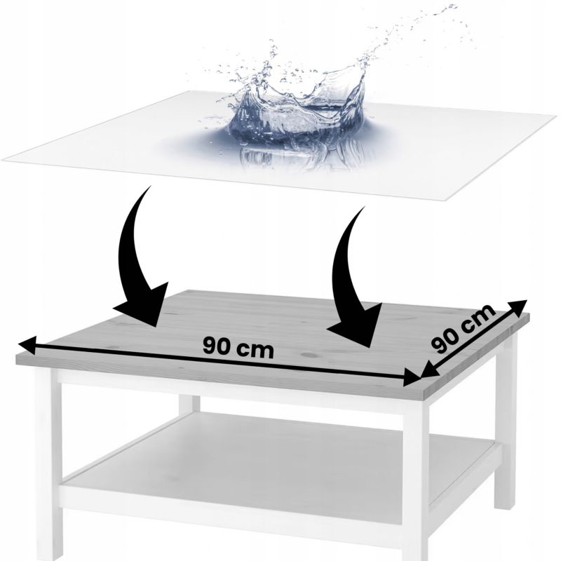 Miękkie Szkło 2Mm Mata Ochronna Podkładka Na Stół BOJANEK 90 X 90 Cm 1Szt.