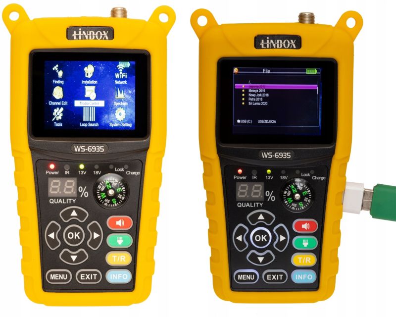 Miernik satelitarny LINBOX ws 6935 dvb s2 z podglądem 1 szt.