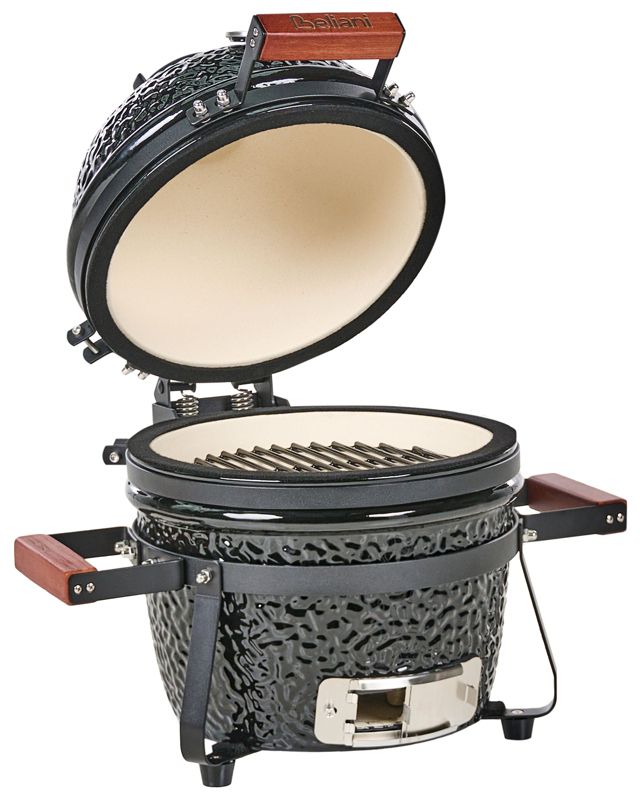 Mini grill węglowy Kamado Ceramika Czarny 1 szt.