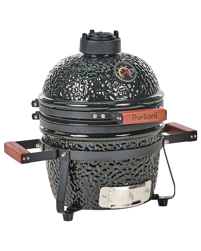 Mini grill węglowy Kamado Ceramika Czarny 1 szt.
