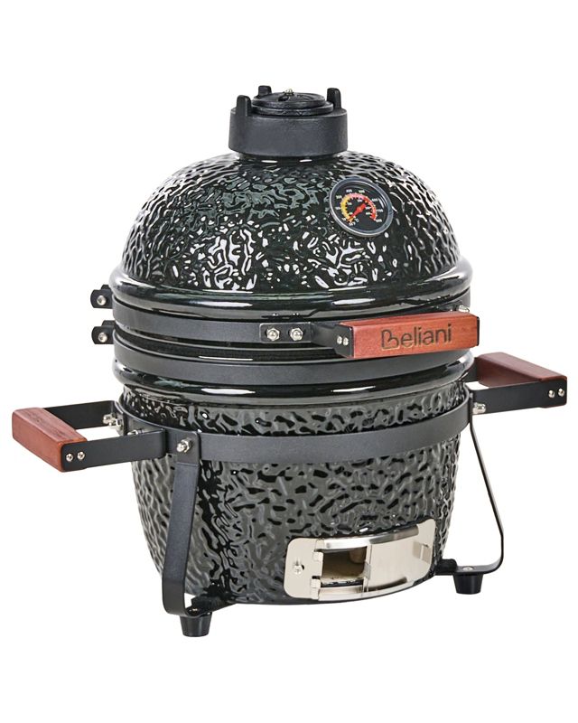 Mini grill węglowy Kamado Ceramika Czarny 1 szt.