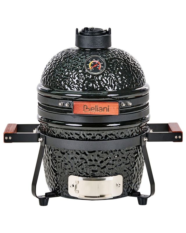 Mini grill węglowy Kamado Ceramika Czarny 1 szt.