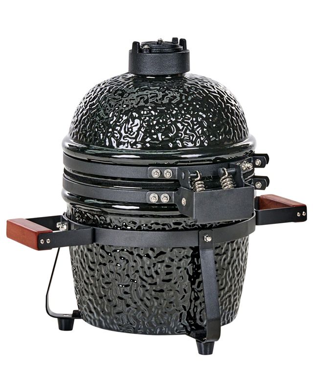 Mini grill węglowy Kamado Ceramika Czarny 1 szt.