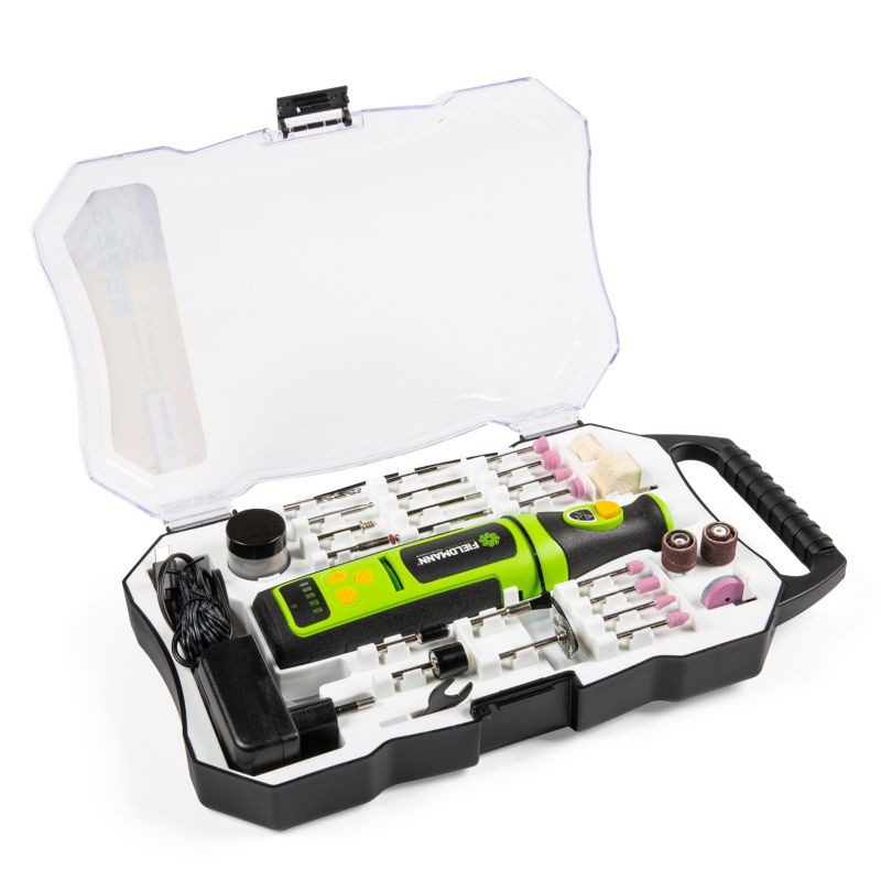 Mini Szlifierka Fieldmann FDMB 200170-A Frezarka 1300Mah 7,2V 70 Elementów Zestaw 1szt