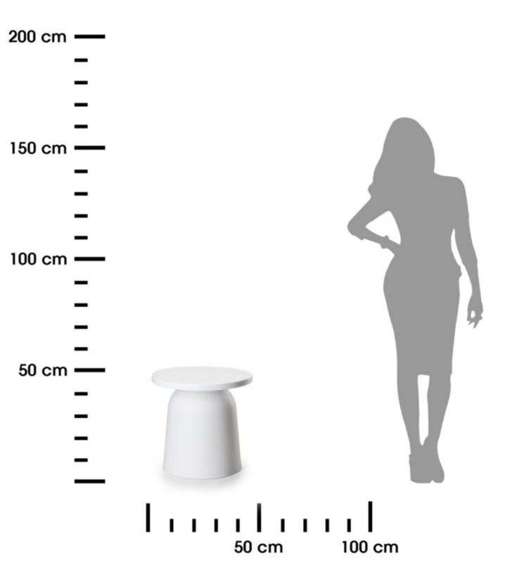 Minimalistyczny stolik OTTO1 HowHomely biały 46 cm 1 szt.