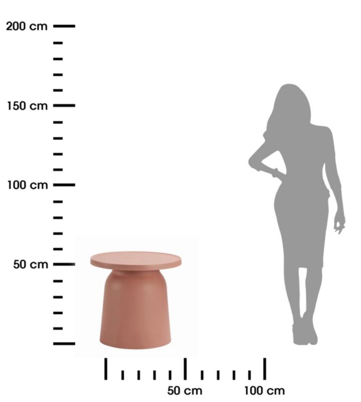 Minimalistyczny stolik OTTO1 HowHomely pudrowy 46 cm 1 szt.