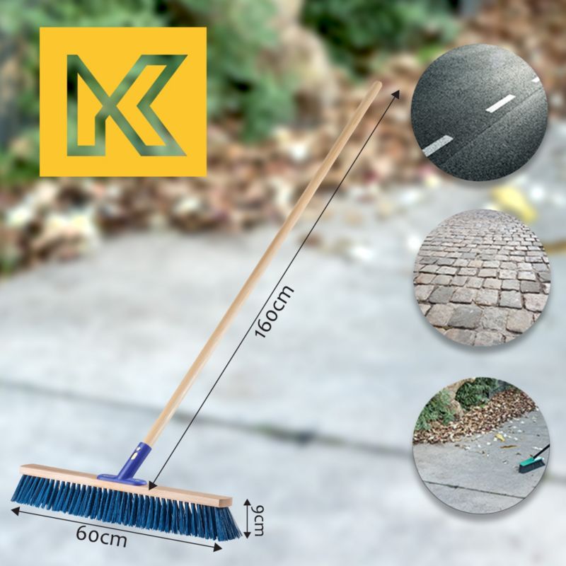 Miotła Ulicówka KADAX Szczotka Do Zamiatania 60cm Zamiatacz Nylonowa Kij 160cm 1szt.