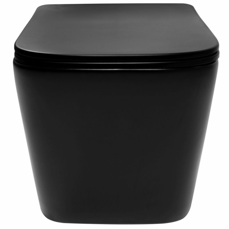 Misa Wc Podwieszana Ceramimczna Rea Julio Rimless Duroplast/Flat/Zm Matt Czarny 51,5X34,5X30Cm 1 Szt