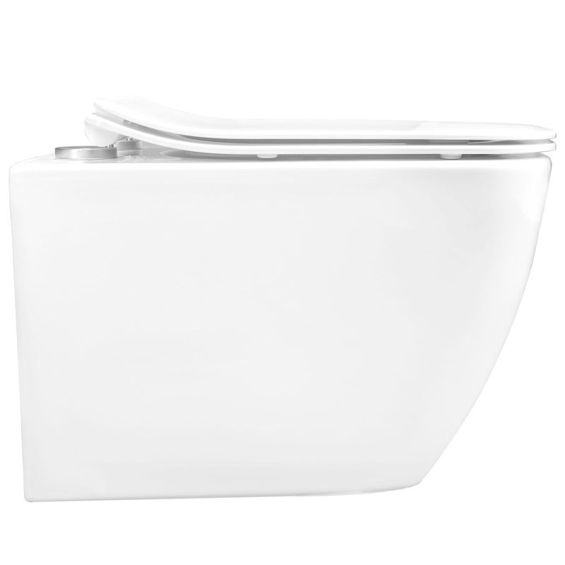 Misa Wc Podwieszana Ceramimczna Rea Martin Rimless Duroplast/Slim/Zm Biały 51X36,5X32,5Cm 1 Szt