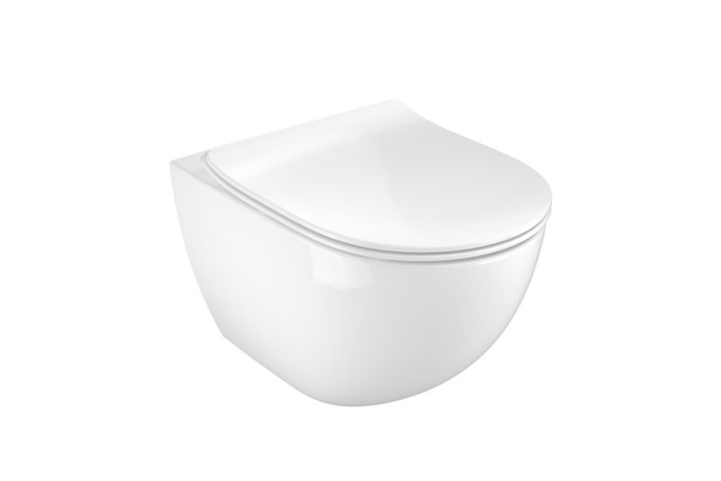 Miska ceramiczna Ravak WC Comfort Pro RimOff podwieszana z deską wolnoopadąjącą biała 1 szt