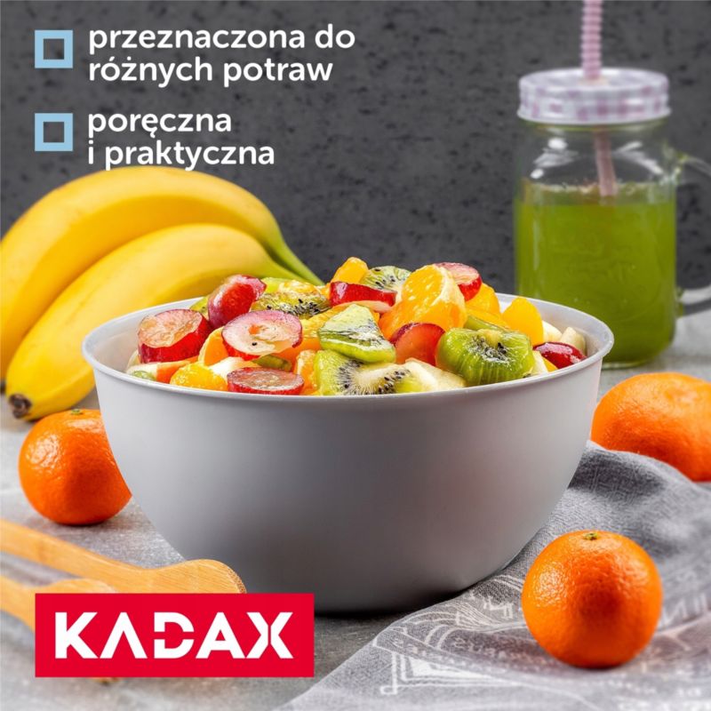 Miska KADAX Kuchenna Plastikowa Do Sałatek 0,5 L szara 1szt.