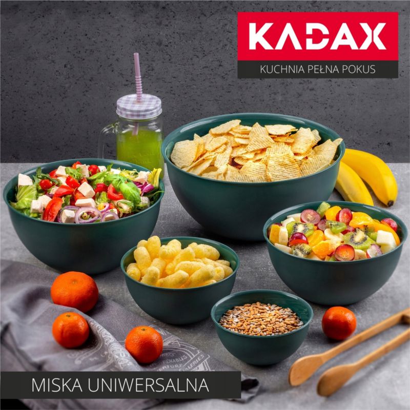 Miska KADAX Kuchenna Plastikowa Do Sałatek 0,5 L Zielona 1szt.
