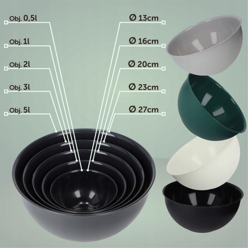 Miska KADAX Kuchenna Plastikowa Do Sałatek 3 L Antracyt 1szt.
