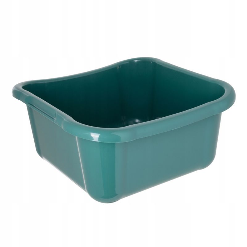 Miska KADAX Kwadratowa Plastikowa 12L miednica Duża Z Uchwytami Zielona 1 szt.