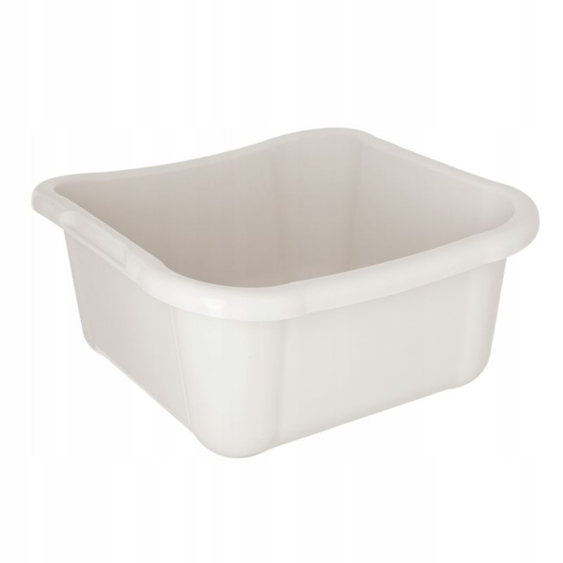 Miska KADAX Kwadratowa Plastikowa 12L Na Pranie Duża Z Uchwytami Biały 1 szt.