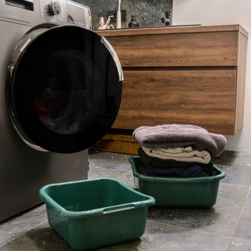 Miska KADAX Kwadratowa Plastikowa 8L miednica Duża Z Uchwytami Zielony 1 szt.
