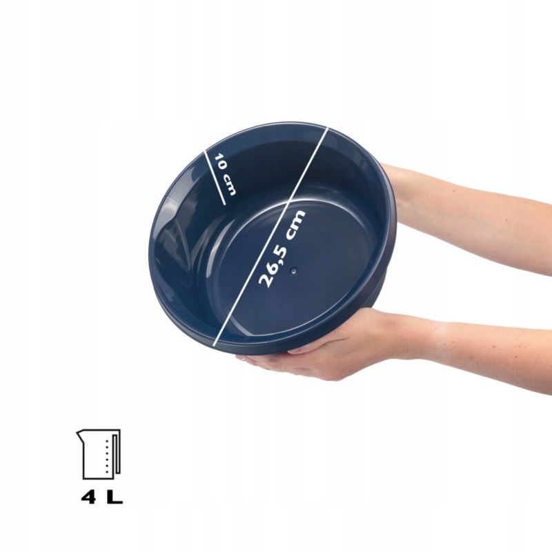Miska KADAX Plastikowa 4L Okrągła Na Pranie Granat 1 szt.