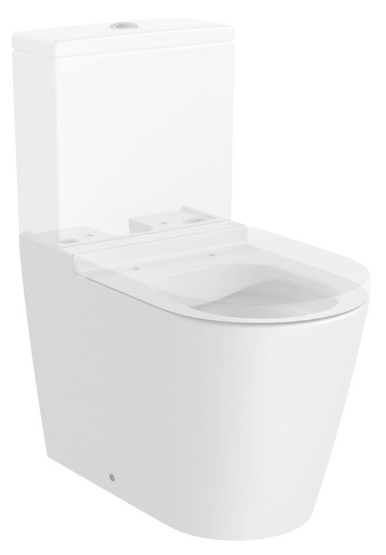Miska kompaktowa WC Roca Inspira Rimless biały mat uniwersalny odpływ 1 ...