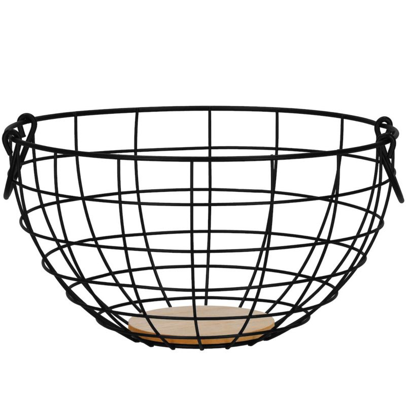 Miska na owoce Springos koszyk metalowy 28x15 cm stalowa patera czarna 1 szt.