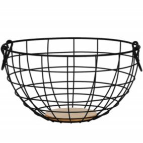 Miska na owoce Springos koszyk metalowy 28x15 cm stalowa patera czarna 1 szt.