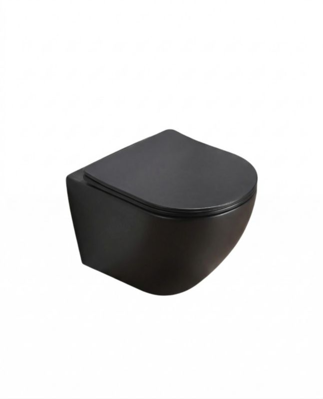 Miska WC Corciano wisząca Clarity Czarna Matowa 49 cm 1 szt.