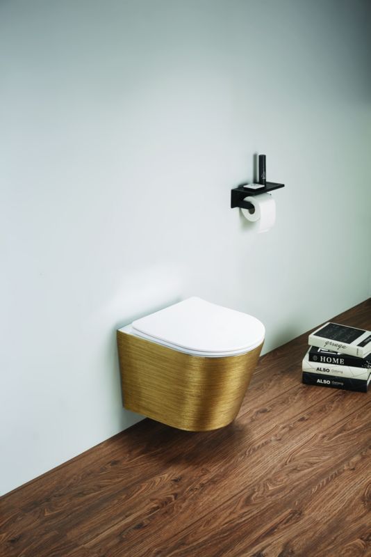 Miska WC Corciano wisząca Optimo Classic Złoto-Biała 49x37x36 cm 1 szt.