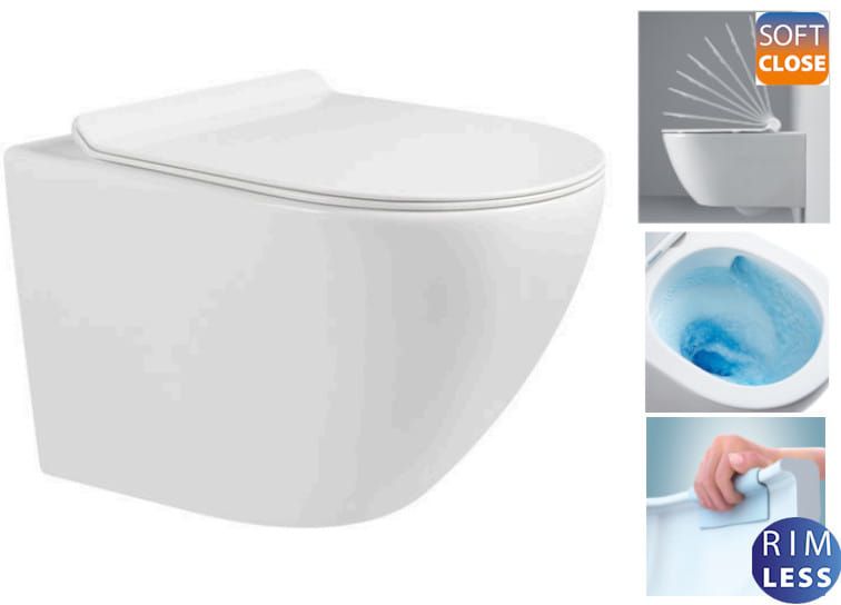 Miska WC Domotechnika z deską slim system spłukiwania taifun 1szt.