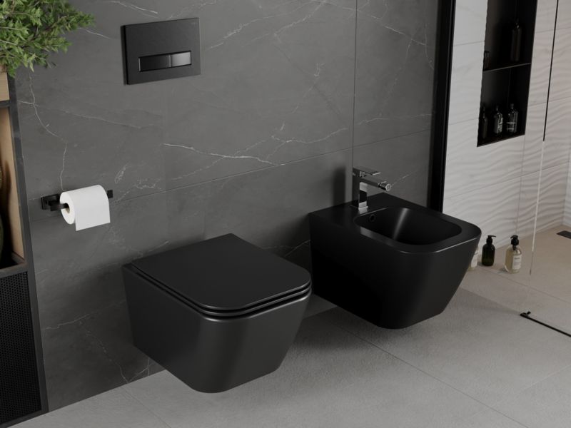 Miska wc i deska Mexen Madox czarny 51,5 x 36,5 x 35 cm 1 szt.