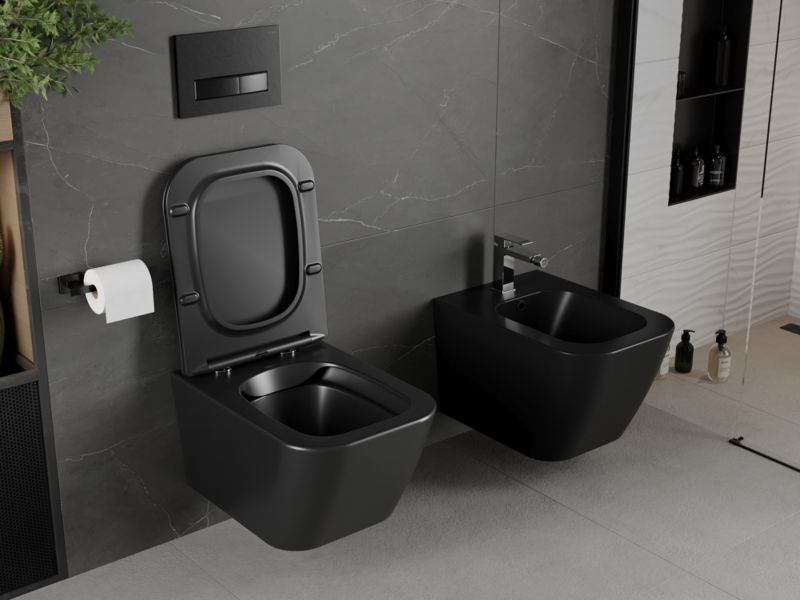 Miska wc i deska Mexen Madox czarny 51,5 x 36,5 x 35 cm 1 szt.