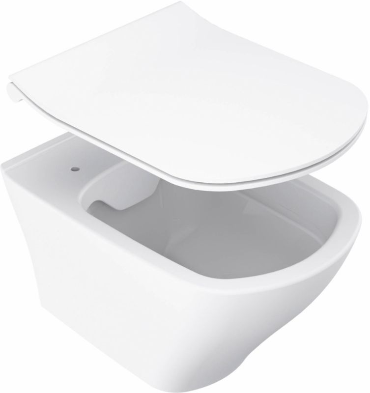 Miska WC Ravak Varii bezkołnierzowa z deską wolnoopadającą z duroplastu