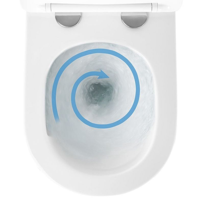 Miska WC Rea Tito miska WC z deską wolnoopadającą wisząca bez kołnierza ze spłukiwaniem wirowym biały 1 szt