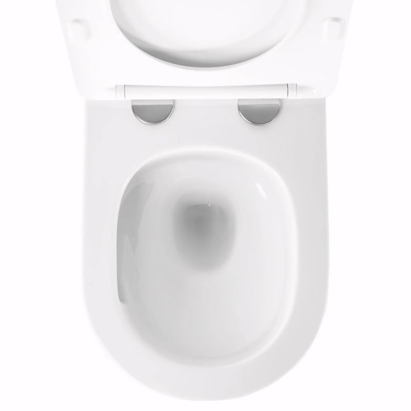 Miska WC Rea Tito miska WC z deską wolnoopadającą wisząca bez kołnierza ze spłukiwaniem wirowym biały 1 szt